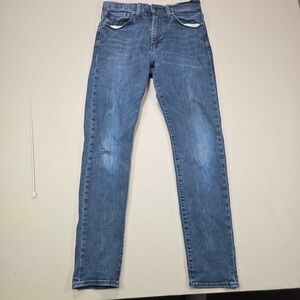 Levi Strauss‎ & Co Big E 512 Slim Fit Dark Wash Jeans Mens Size 32x32 Distressed